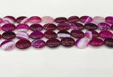 CAA4655 15.5 inches 12*16mm oval banded agate beads wholesale