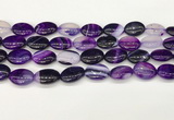 CAA4662 15.5 inches 13*18mm oval banded agate beads wholesale