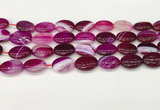 CAA4663 15.5 inches 13*18mm oval banded agate beads wholesale