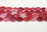 CAA4664 15.5 inches 13*18mm oval banded agate beads wholesale