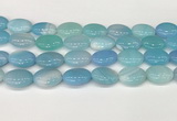 CAA4673 15.5 inches 15*20mm oval banded agate beads wholesale