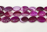 CAA4679 15.5 inches 18*25mm oval banded agate beads wholesale