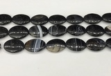 CAA4683 15.5 inches 18*25mm oval banded agate beads wholesale