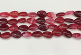 CAA4697 15.5 inches 12*16mm flat teardrop banded agate beads wholesale