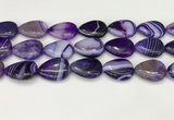 CAA4719 15.5 inches 18*25mm flat teardrop banded agate beads wholesale