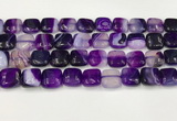 CAA4735 15.5 inches 12*12mm square banded agate beads wholesale