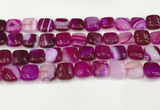 CAA4736 15.5 inches 12*12mm square banded agate beads wholesale