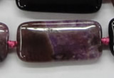 CAA474 15.5 inches 20*40mm rectangle agate druzy geode beads