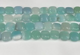 CAA4745 15.5 inches 14*14mm square banded agate beads wholesale