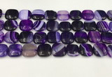 CAA4750 15.5 inches 16*16mm square banded agate beads wholesale