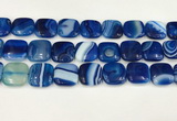 CAA4762 15.5 inches 18*18mm square banded agate beads wholesale