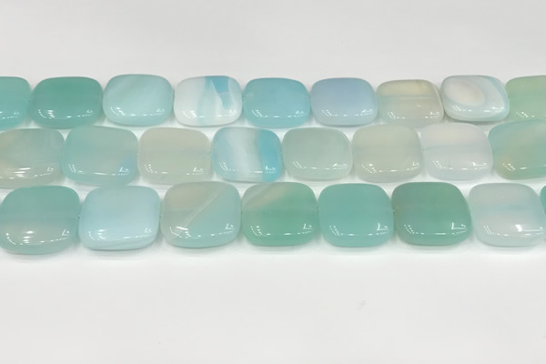 CAA4769 15.5 inches 20*20mm square banded agate beads wholesale