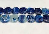 CAA4778 15.5 inches 25*25mm square banded agate beads wholesale