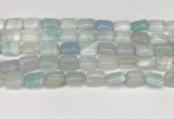 CAA4793 15.5 inches 10*14mm rectangle banded agate beads wholesale