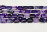 CAA4798 15.5 inches 12*16mm rectangle banded agate beads wholesale