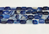 CAA4802 15.5 inches 12*16mm rectangle banded agate beads wholesale