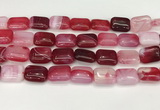 CAA4808 15.5 inches 13*18mm rectangle banded agate beads wholesale