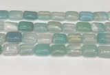 CAA4809 15.5 inches 13*18mm rectangle banded agate beads wholesale