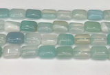 CAA4817 15.5 inches 15*20mm rectangle banded agate beads wholesale