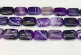 CAA4822 15.5 inches 18*25mm rectangle banded agate beads wholesale