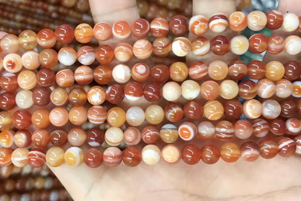 CAA4950 15.5 inches 6mm round Madagascar agate beads wholesale