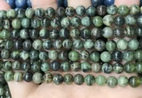 CAA4965 15.5 inches 6mm round green dendritic agate beads