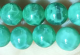 CAA5021 15.5 inches 6mm round green dragon veins agate beads