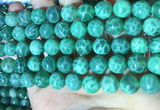 CAA5023 15.5 inches 10mm round green dragon veins agate beads