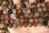 CAA5049 15.5 inches 10mm round dragon veins agate beads wholesale