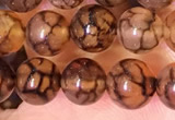 CAA5055 15.5 inches 6mm round dragon veins agate beads wholesale