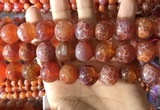 CAA5076 15.5 inches 16mm round red dragon veins agate beads