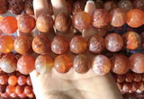 CAA5077 15.5 inches 18mm round red dragon veins agate beads