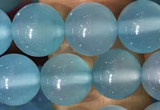 CAA5092 15.5 inches 8mm round sea blue agate beads wholesale