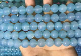 CAA5093 15.5 inches 10mm round sea blue agate beads wholesale