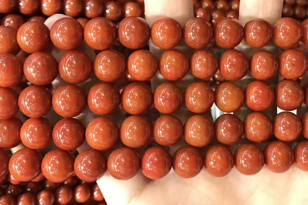 CAA5101 15.5 inches 10mm round red agate gemstone beads