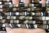 CAA5120 15.5 inches 8*35mm rice striped agate beads wholesale