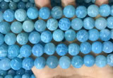 CAA5145 15.5 inches 12mm round dragon veins agate beads wholesale