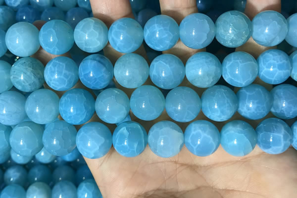 CAA5146 15.5 inches 14mm round dragon veins agate beads wholesale