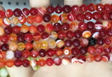 CAA5206 15.5 inches 6mm faceted round banded agate beads