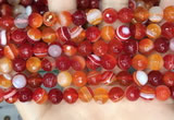 CAA5207 15.5 inches 8mm faceted round banded agate beads