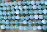 CAA5222 15.5 inches 10mm faceted round banded agate beads