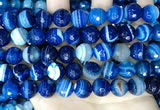 CAA5230 15.5 inches 12mm faceted round banded agate beads