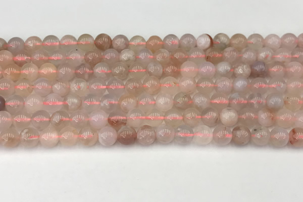 CAA5285 15.5 inches 6mm round natural sakura agate beads