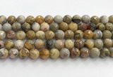 CAA5292 15.5 inches 8mm faceted round crazy lace agate beads wholesale