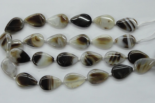 CAA533 15.5 inches 20*30mm flat teardrop madagascar agate beads