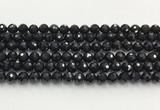 CAA5338 15.5 inches 8mm faceted round black onyx beads wholesale