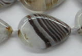 CAA534 15.5 inches 24*35mm flat teardrop madagascar agate beads