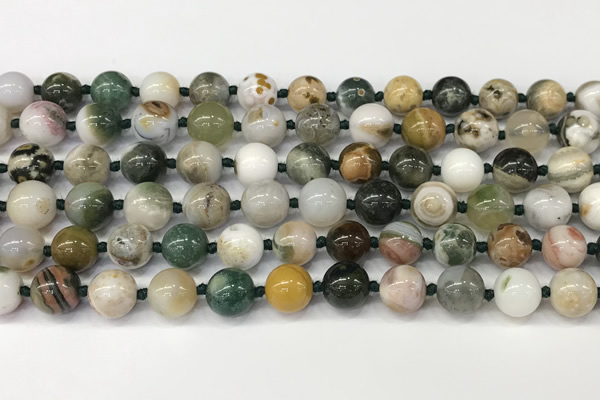 CAA5341 15.5 inches 8mm round ocean agate gemstone beads