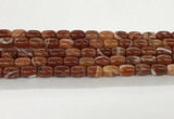 CAA5351 15.5 inches 10*14mm drum agate gemstone beads