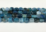 CAA5371 15.5 inches 10*12mm - 11*16mm faceted nuggets agate beads